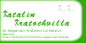 katalin kratochvilla business card